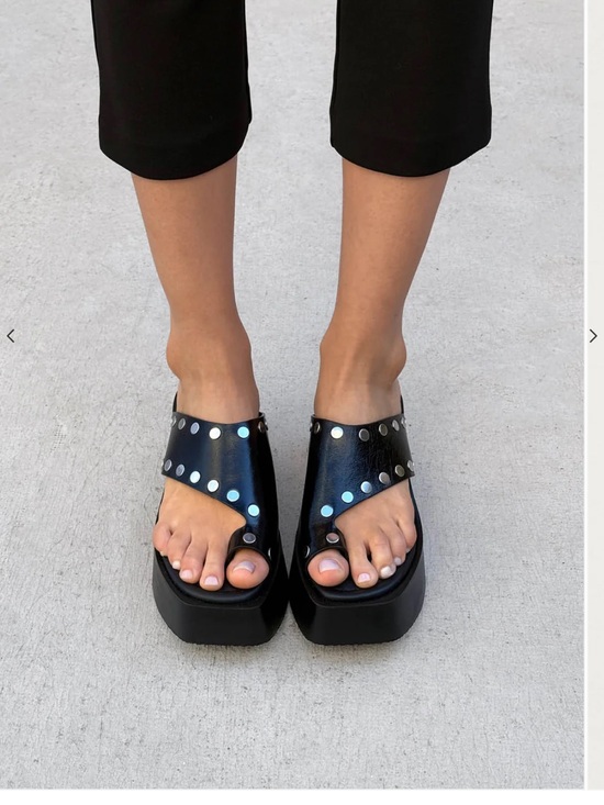 ALOHAS Shoes - ALOHAS NOVA STUDS BLACK LEATHER SANDALS